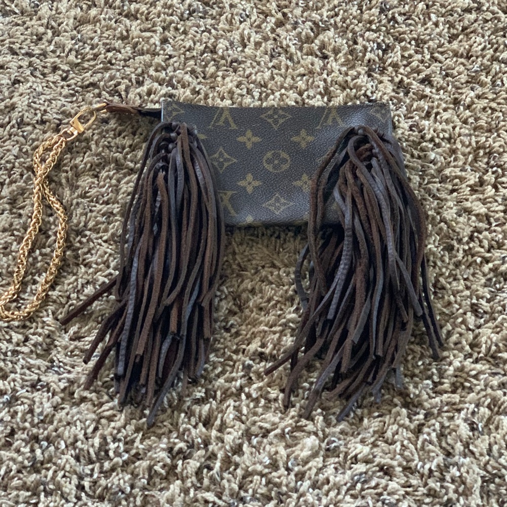 Authentic Louis Vuitton Wristlet with Fringe - Vintage Boho Bags